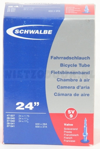 Binnenband Schwalbe SV9 24 x 1.3/8 frans ventiel