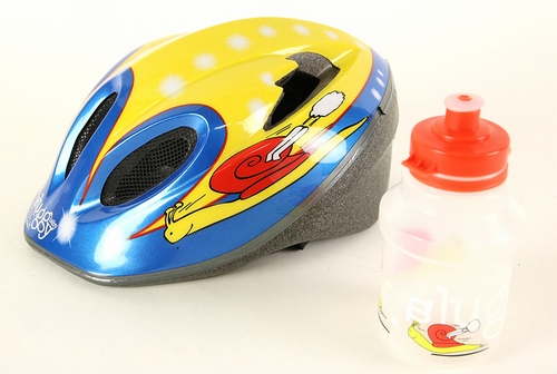 Fiets / skatehelm met gratis bidon. maat 50-56 cm