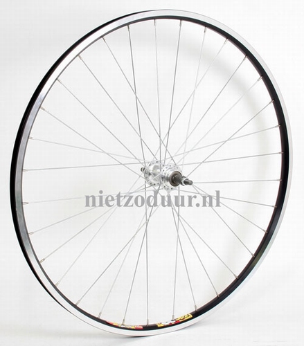 Achterwiel 28 x 1 5/8 x 1 3/8 aluminium voor schroefkrans