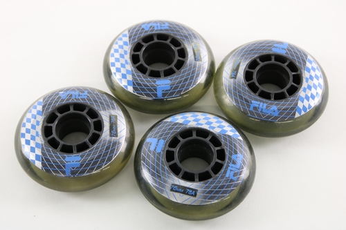 Inline skate wielen 76 mm 78A per 4 stuks