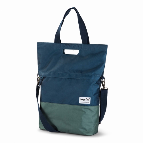 Urban Proof Recycled Fietstas Shopper 20L blauw/groen