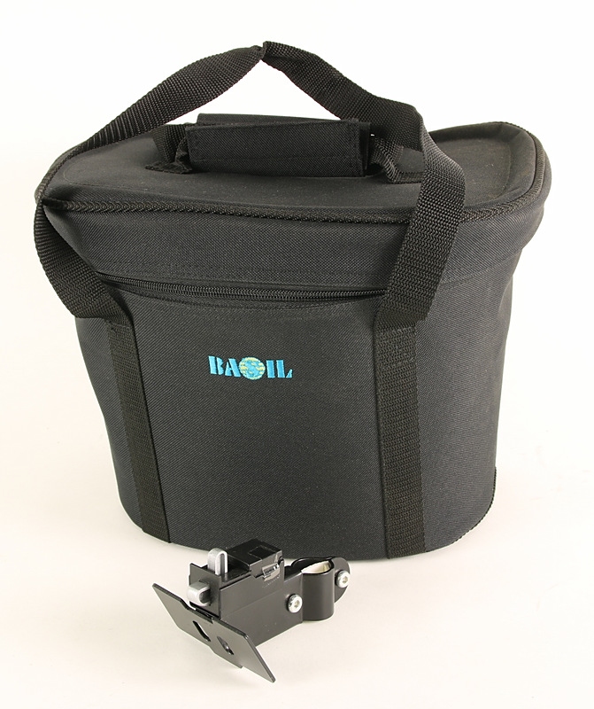 Basil Stuurtas Zwart afneembaar