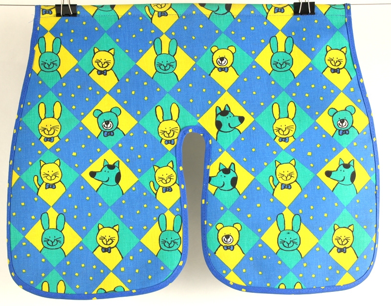 Bobike windschermflap beer / poes blauw/geel