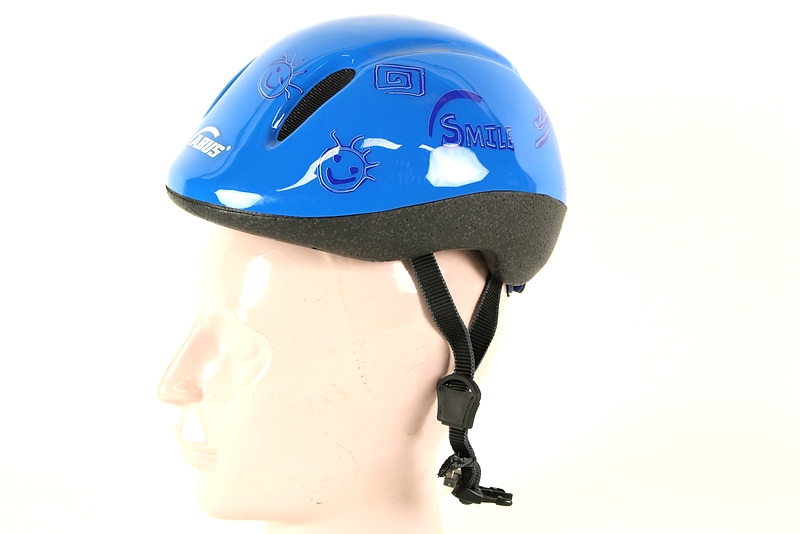 Fietshelm Abus smile maat 46 - 52 cm blauw