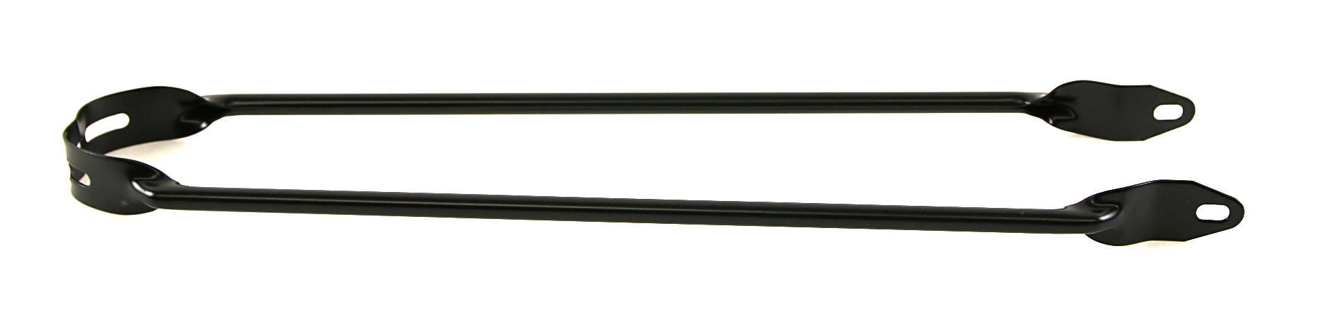 Spatbordstang 28 x 1 1/2 mat zwart montage met 5mm boutje