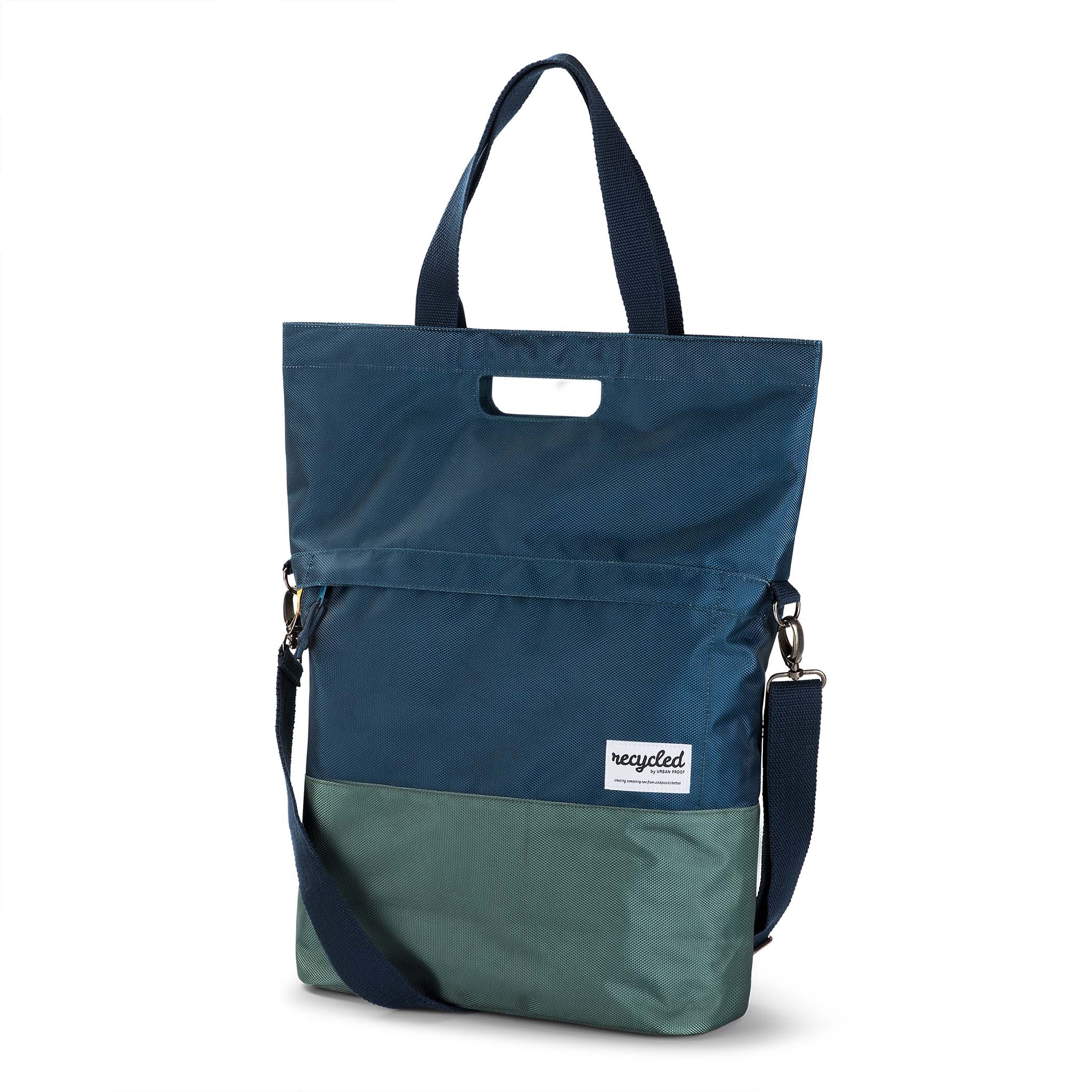 Urban Proof Recycled Fietstas Shopper 20L blauw/groen