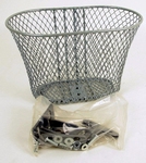 Kinderfietsmand Basil Trento vaste montage zilver