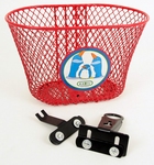 Kinderfietsmandje Basil Trento vaste montage rood