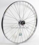 Achterwiel 28 x 1 5/8 x 1 3/8 chroom velg terugtraprem