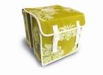 Basil Dubbele fietstas Blossom olive green