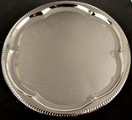 Dienblad bewerkt metaal vernikkeld