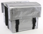 Bagoo dubbele fietstas bisonyl zilver 34 liter