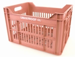 Kunststof fietskrat warm roze