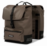 Urban proof dubbele cargo fietstas 38 liter bruin.